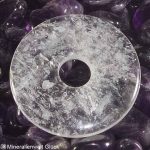 Bergkristall Edelstein Donut 5 cm Bergkristall Edelstein Donut, Scheiben, Edelsteine, Heilsteine