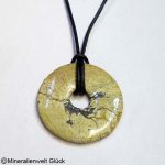 Chyta Donut (Jade) 3,5 cm mit Lederband schwarz Chyta Donut, Donuts, Mineralien, Edelsteine, Heilsteine