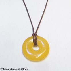 Orangencalcit Donut, Donutscheiben, Mineralien, Edelsteine, Heilsteine