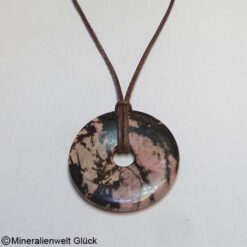 Rhodonit Donut Scheiben, Donutscheiben, Mineralien, Edelsteine, Heilsteine