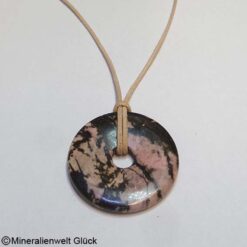 Rhodonit Donut Scheiben, Donutscheiben, Mineralien, Edelsteine, Heilsteine