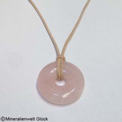 Rosenquarz Donut, Donutscheiben, Mineralien, Edelsteine, Heilsteine