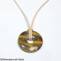Tigerauge Donut, Edelsteinscheiben, Mineralien, Edelsteine, Heilsteine