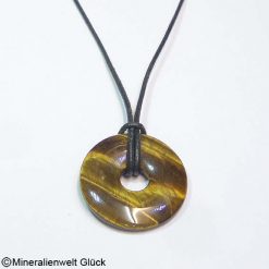 Tigerauge Donut, Edelsteinscheiben, Mineralien, Edelsteine, Heilsteine