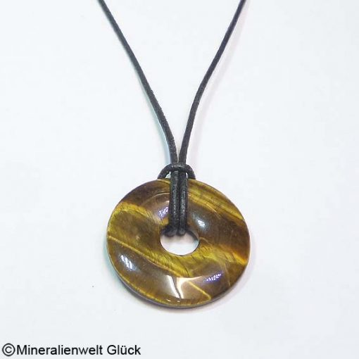 Tigerauge Donut, Edelsteinscheiben, Mineralien, Edelsteine, Heilsteine