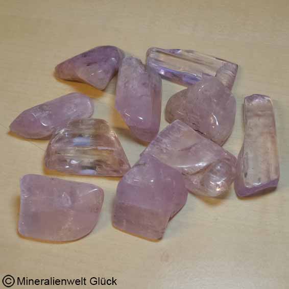 Kunzit, Trommelsteine, Edelsteine, Heilsteine
