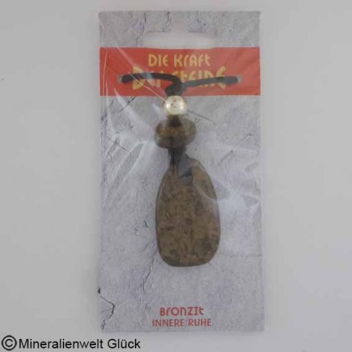 Kraftstein Bronzit, Anhänger, Edelsteine, Heilsteine