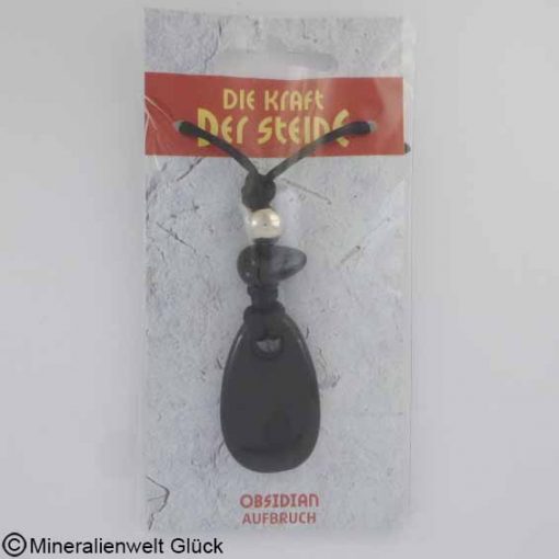 Kraftstein Obsidian, Anhänger, Edelsteine, Heilsteine