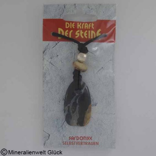Kraftstein Sardonyx, Anhänger, Edelsteine, Heilsteine