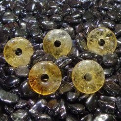 Citrin Donut Scheiben, Mineralien, Edelsteine, Heilsteine