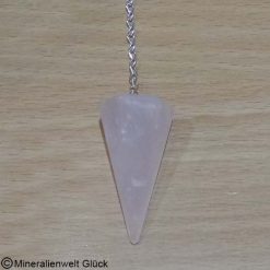 Rosenquarz Pendel, Edelsteine, Mineralien