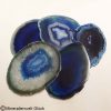 Achatscheiben blau, Edelsteine, Mineralien