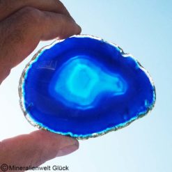 Achatscheiben blau, Edelsteine, Mineralien