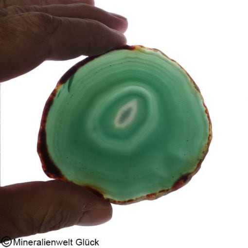 10 cm mit Holzständer Edelstein Achat green Kerze Teelicht Achatscheibe grün ca 