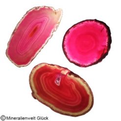 Achatscheiben pink, Edelsteine, Mineralien