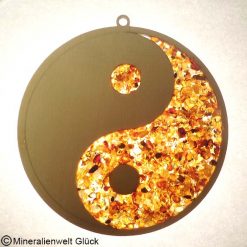 Bernstein Yin - Yang, Edelsteine, Mineralien, Fesnterdekoration