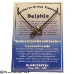 Schneeflockenobsidian Delphin, Edelsteine